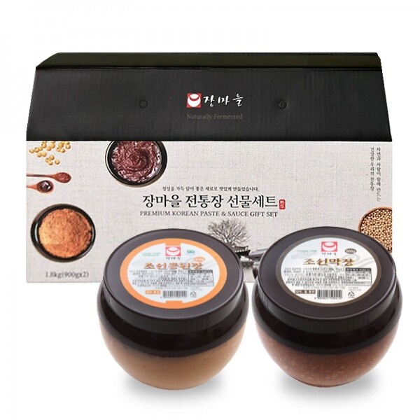 해맑은상상 밀양팜,전통장 선물세트(된장900g+막장900g),{밀양물산 주식회사}